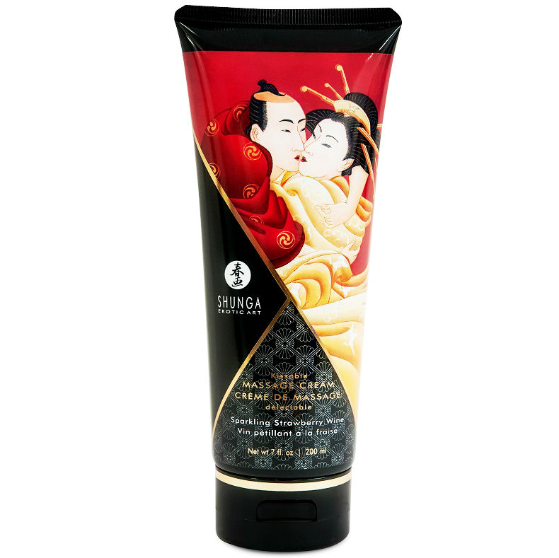 SHUNGA – CREME DE MASSAGEM DE MORANGO E CAVA 200 ML