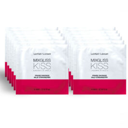 MIXGLISS – LUBRIFICANTE À BASE DE ÁGUA SABOR MORANGO 12 DOSES ÚNICAS DE 4 ML