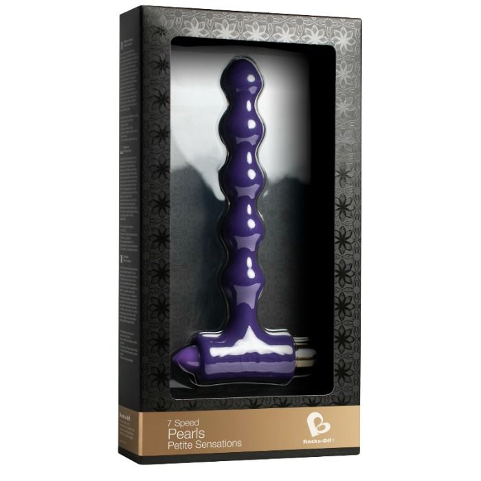 ROCKS-OFF – PLUG ANAL COM VIBRAÇÃO E PÉROLAS RIVERLES PETITE SENSATIONS