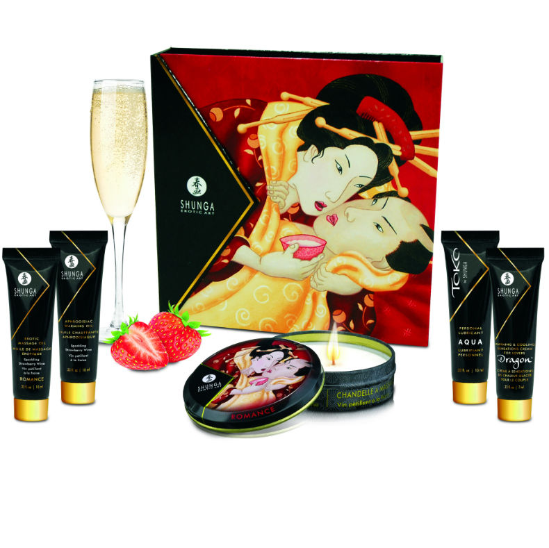 SHUNGA – KIT SECRETO DE MORANGOS E CAVA DA GEISHA