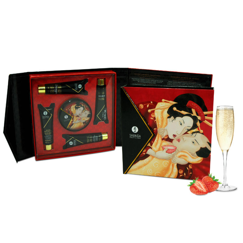 SHUNGA – KIT SECRETO DE MORANGOS E CAVA DA GEISHA