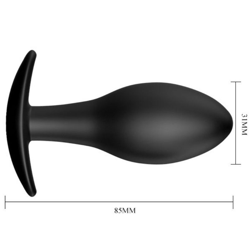 PRETTY LOVE - PLUG ANAL DE SILICONE EM FORMATO DE ÂNCORA 8,5 CM PRETO - Image 5