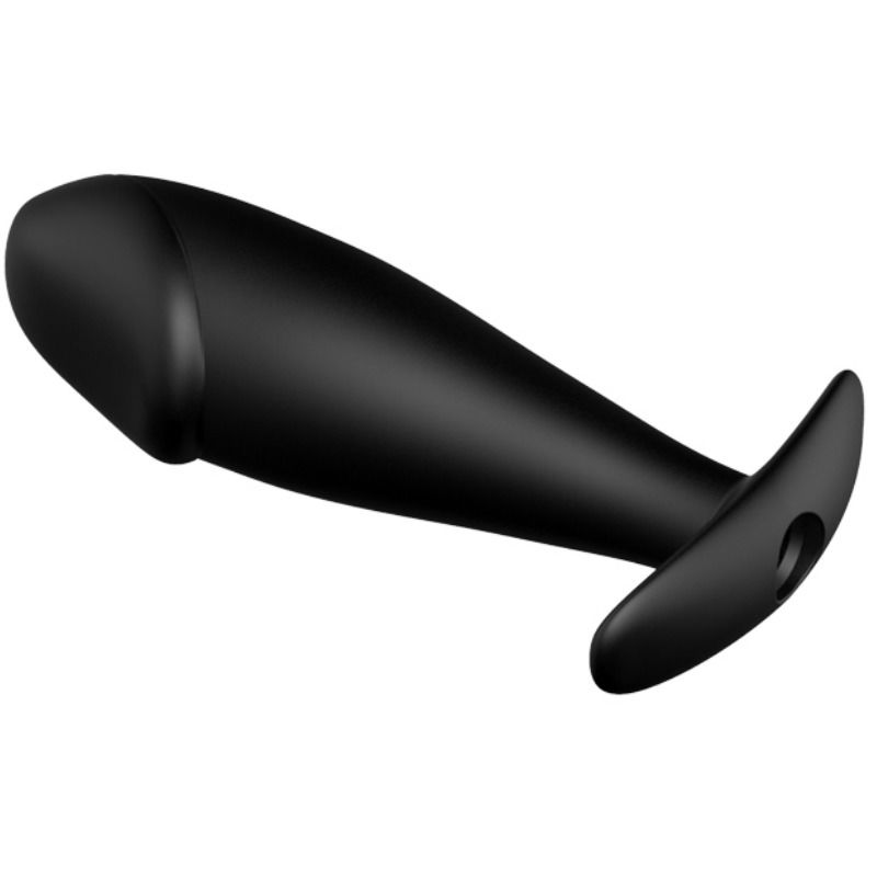 PRETTY LOVE - PLUG ANAL DE SILICONE EM FORMATO DE PÊNIS COM 12 MODOS DE VIBRAÇÃO, PRETO - Image 3