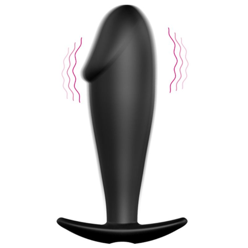 PRETTY LOVE - PLUG ANAL DE SILICONE EM FORMATO DE PÊNIS COM 12 MODOS DE VIBRAÇÃO, PRETO - Image 9