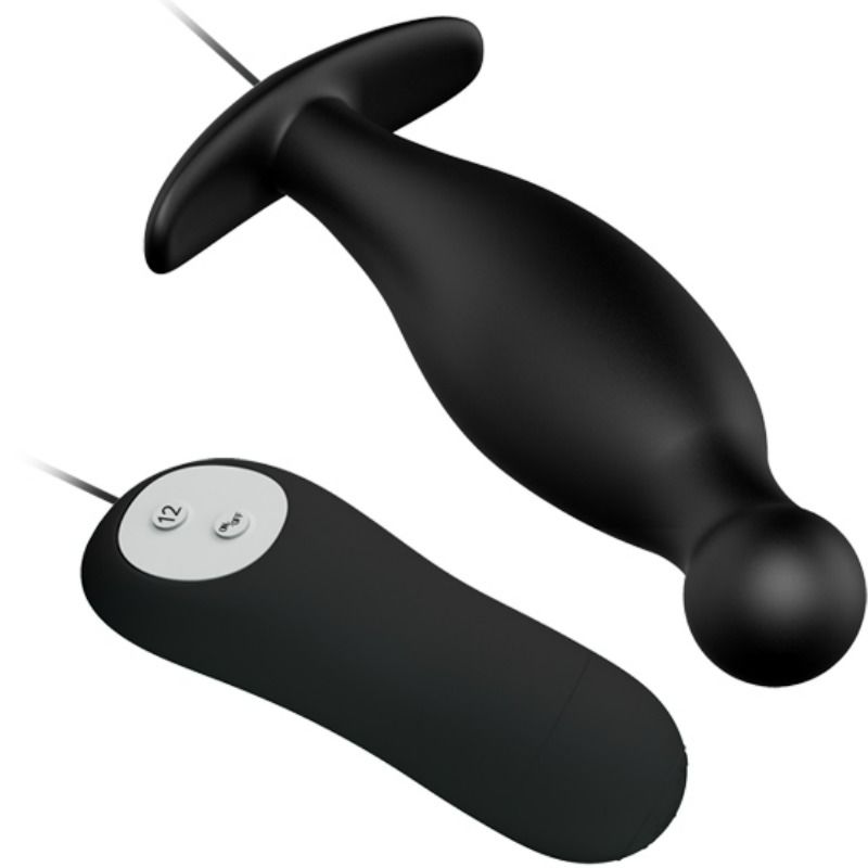 PRETTY LOVE - PLUG ANAL DE SILICONE COM 12 MODOS DE VIBRAÇÃO PRETO - Image 3
