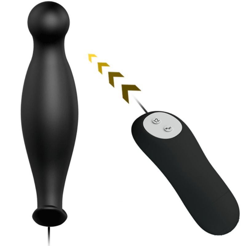 PRETTY LOVE - PLUG ANAL DE SILICONE COM 12 MODOS DE VIBRAÇÃO PRETO - Image 8