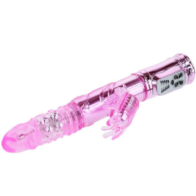 BAILE – VIBRADOR RECARREGÁVEL COM ROTAÇÃO E ESTIMULADOR PULSANTE