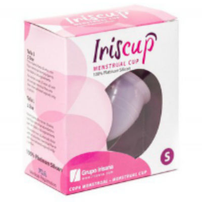 IRISCUP – COPO MENSTRUAL PEQUENO ROSA A + SACO ESTERILIZADOR GRÁTIS