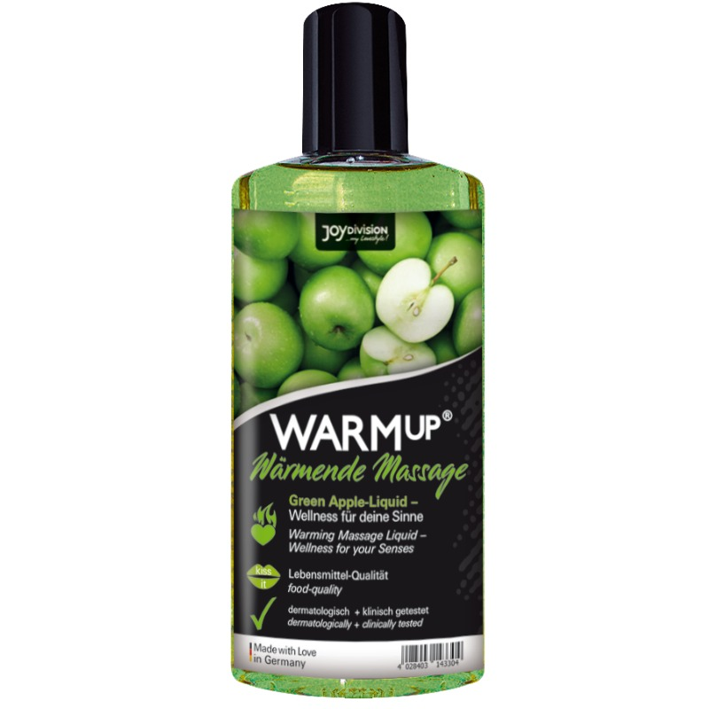 ÓLEO DE MASSAGEM JOYDIVISION WARMUP – MAÇÃ VERDE – 150 ML