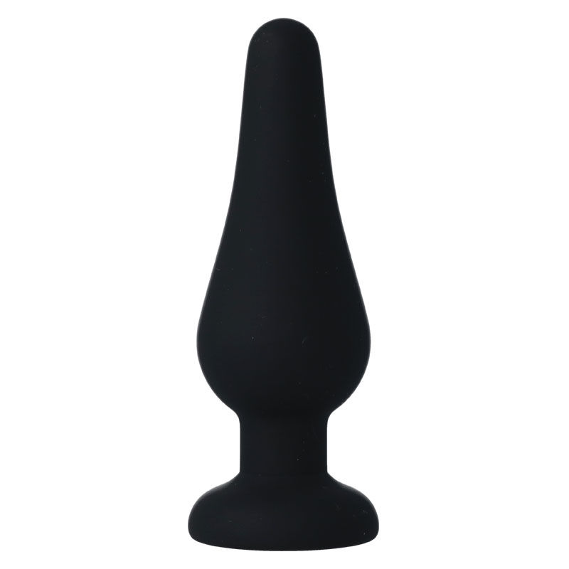 INTENSE – PLUG ANAL PIPO M PRETO DE SILICONE 11 CM