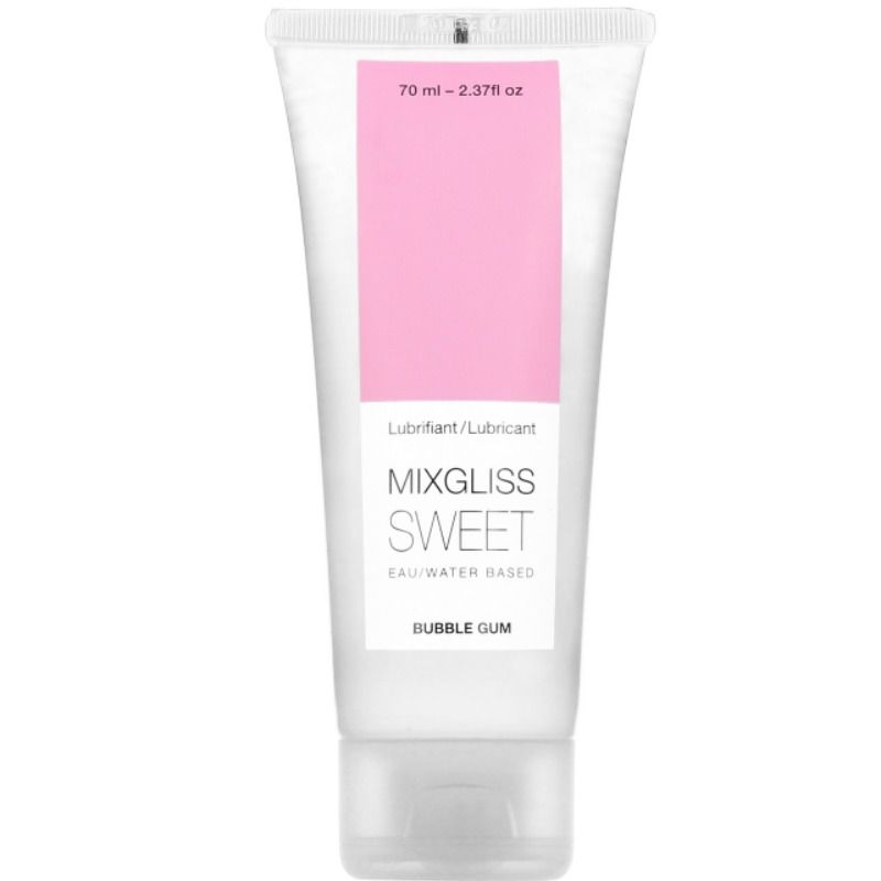 MIXGLISS – LUBRIFICANTE À BASE DE ÁGUA COM SABOR DE GOMA DE MASCAR 70 ML
