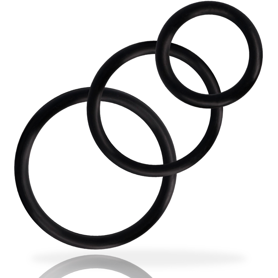 Brinquedos para viciados – Conjunto de anéis para pênis preto