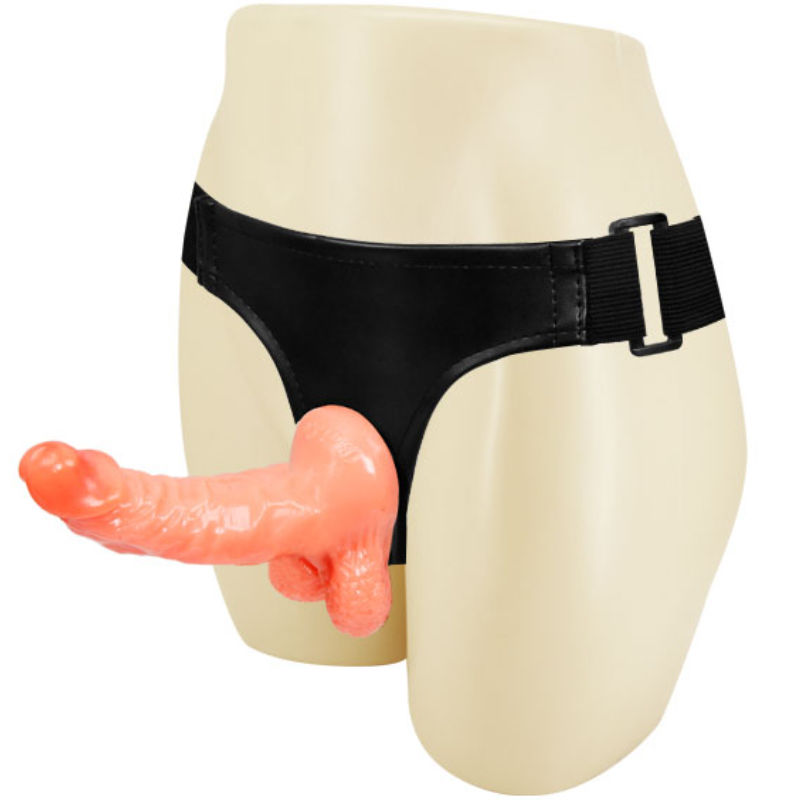 BAILE – ARNÊS COM PÊNIS REALISTA E CALCINHA AJUSTÁVEL ULTRA APAIXONANTE 15,5 CM