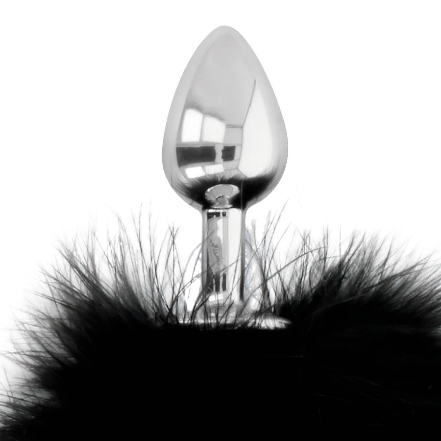 DARKNESS - PLUG ANAL EXTRA COM CAUDA PRETO 7 CM - Image 3