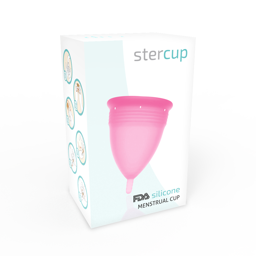 STERCUP - COPO MENSTRUAL DE SILICONE ROSA, APROVADO PELA APROVAÇÃO DA FAMÍLIA - TAMANHO G - Image 5
