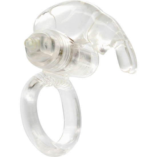 SEVEN CREATIONS – ANEL VIBRADOR DE SILICONE TRANSPARENTE
