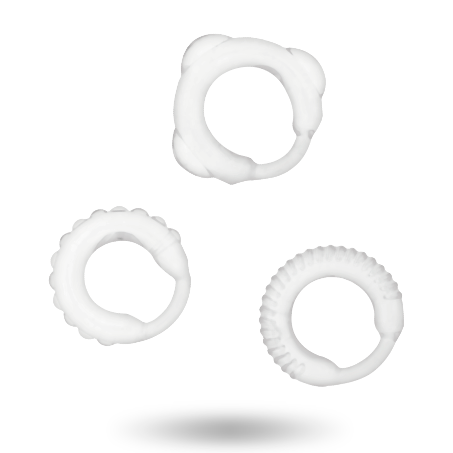 ADDICTED TOYS – CONJUNTO DE ANÉIS C TRANSPARENTES