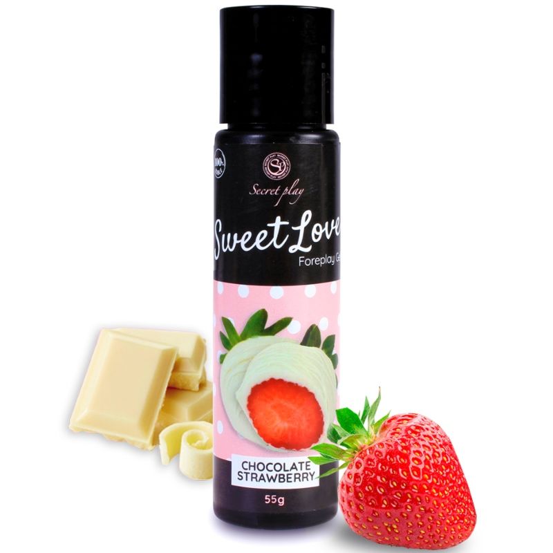 SECRETPLAY – GEL SWEET LOVE MORANGO E CHOCOLATE BRANCO 60 ML