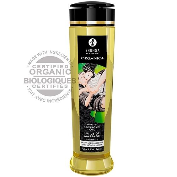 SHUNGA – ÓLEO DE MASSAGEM NATURAL E ORGÂNICO 240 ML