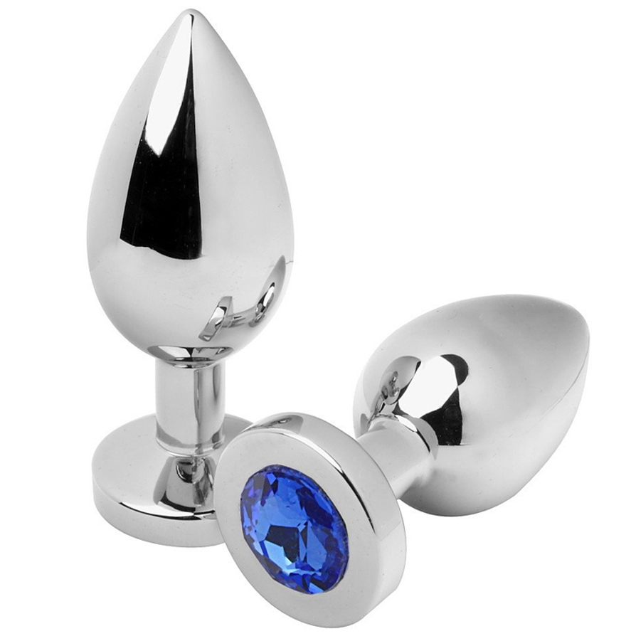 METAL HARD – PLUG ANAL DIAMOND BLUE MÉDIO 7,62CM