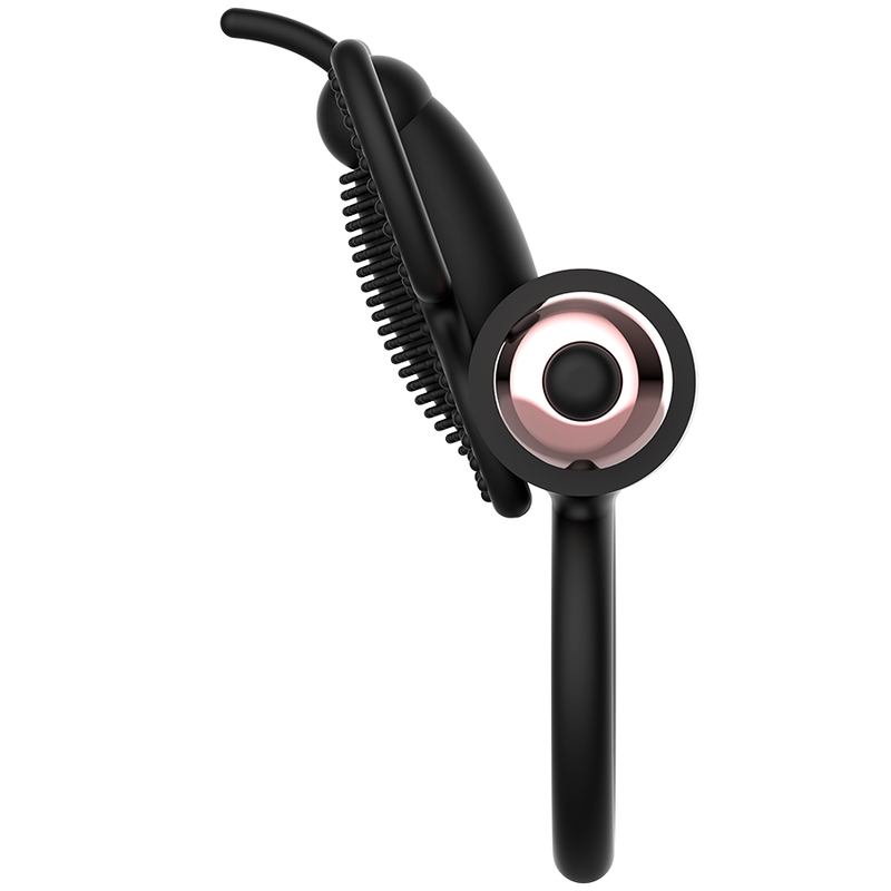 COQUETTE CHIC DESIRE – ANEL PENIANO BORBOLETA COM VIBRADOR PRETO/DOURADO