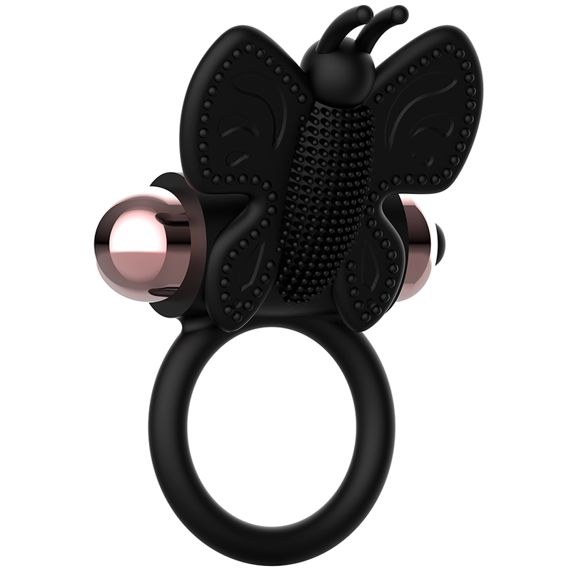 COQUETTE CHIC DESIRE - ANEL PENIANO BORBOLETA COM VIBRADOR PRETO/DOURADO - Image 3
