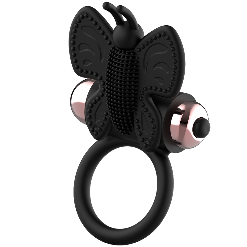 COQUETTE CHIC DESIRE - ANEL PENIANO BORBOLETA COM VIBRADOR PRETO/DOURADO - Image 5