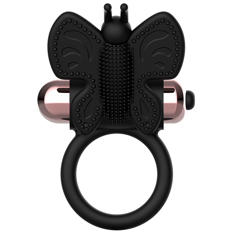 COQUETTE CHIC DESIRE - ANEL PENIANO BORBOLETA COM VIBRADOR PRETO/DOURADO - Image 6
