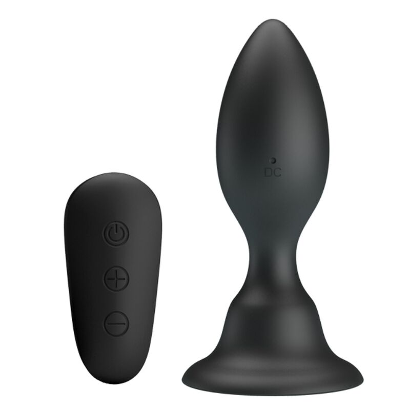 MR PLAY – PLUG ANAL COM VIBRAÇÃO PRETO E CONTROLE REMOTO