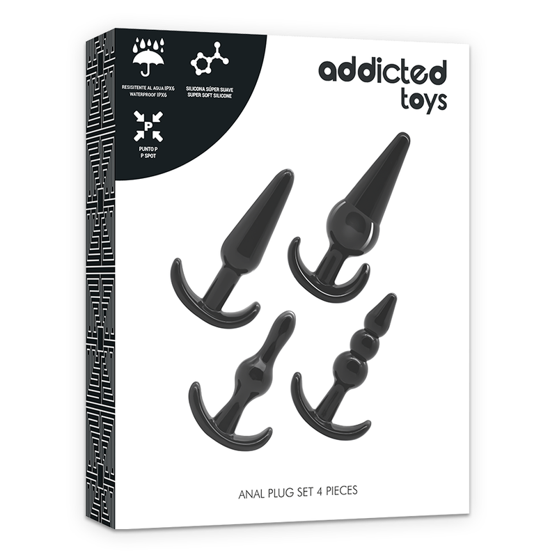 Brinquedos para viciados - Conjunto de 4 plugs anais - Image 12