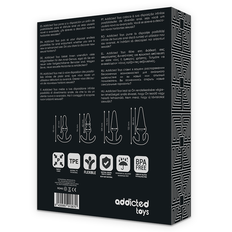Brinquedos para viciados - Conjunto de 4 plugs anais - Image 13