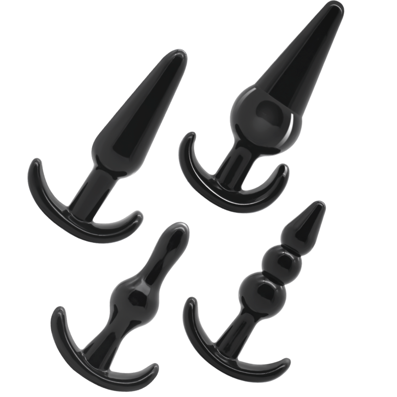 Brinquedos para viciados - Conjunto de 4 plugs anais - Image 3