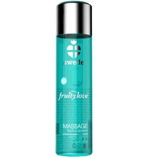 SWEDE – ÓLEO DE MASSAGEM COM EFEITO AQUECEDOR FRUITY LOVE, GROSELHA NEGRA E LIMA, 60 ML