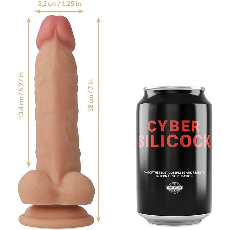 CYBER SILICOCK - STRAP-ON JUDE SILICONE LÍQUIDO COM 3 ANÉIS GRÁTIS 18 CM -O- 3,2 CM - Image 6
