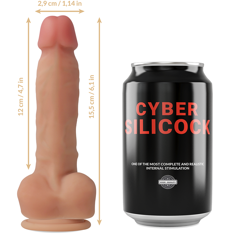 CYBER SILICOCK - STRAP-ON ANSEL COM 3 ANÉIS GRÁTIS 15,5 CM -O- 2,9 CM - Image 6