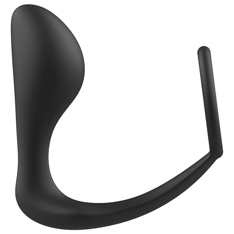 Brinquedos para viciados - Plug anal com anel de silicone preto - Image 5