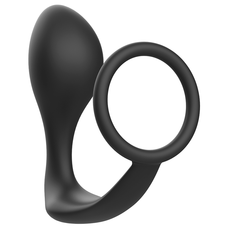 Brinquedos para viciados - Plug anal com anel de silicone preto - Image 3