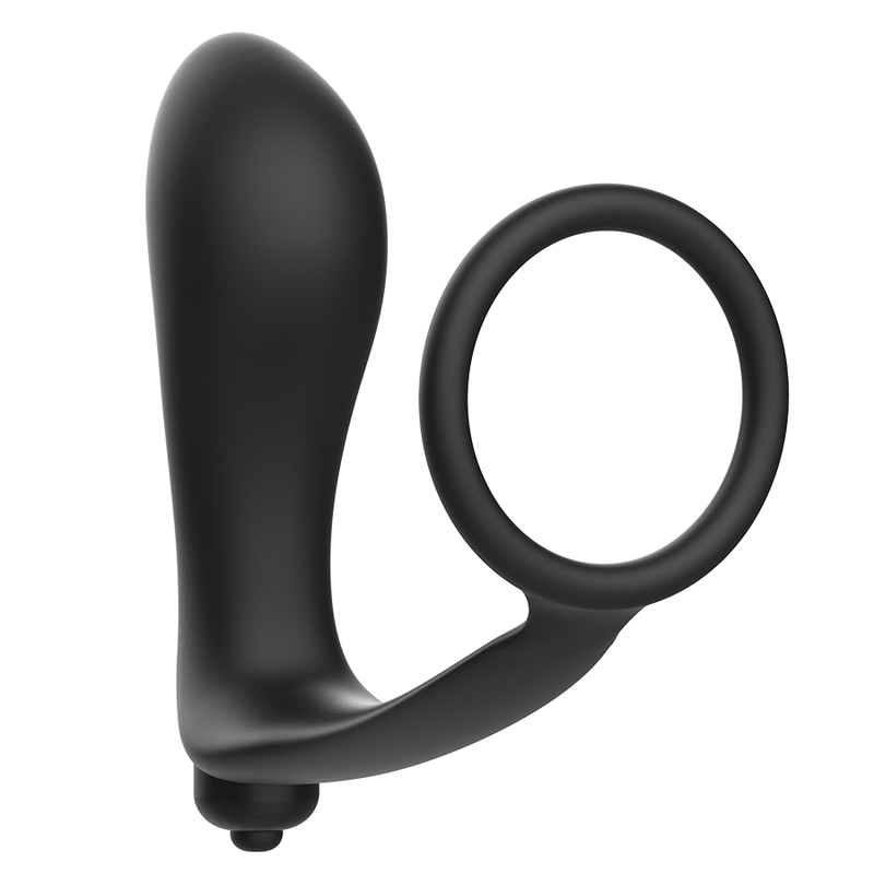 Brinquedos para viciados – Plug anal vibratório com anel peniano